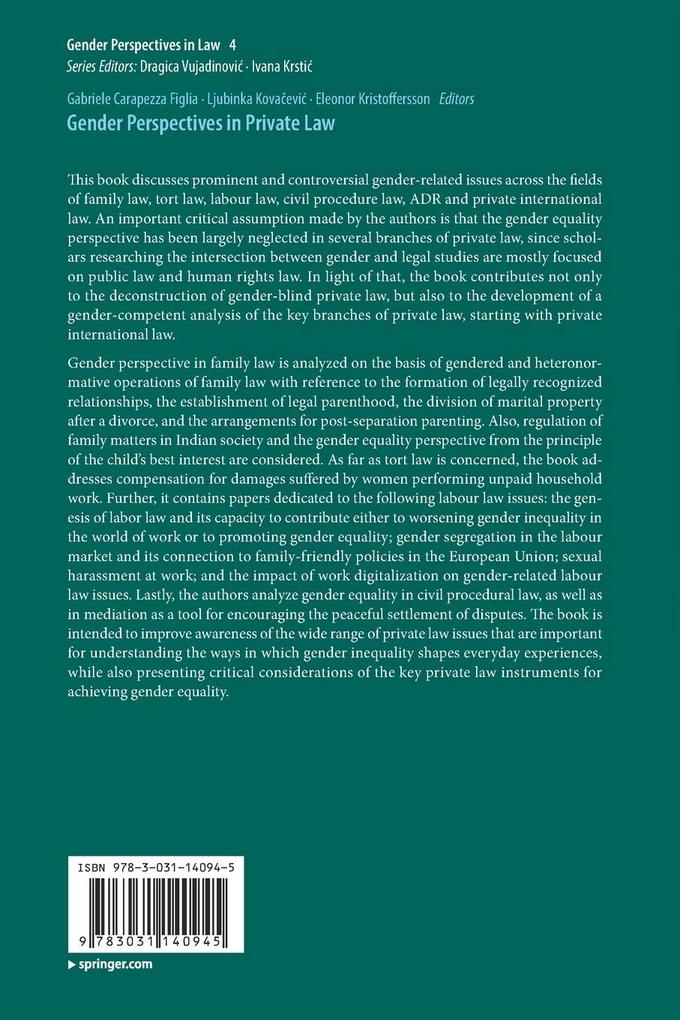 Weitere Ansicht: Gender Perspectives in Private Law