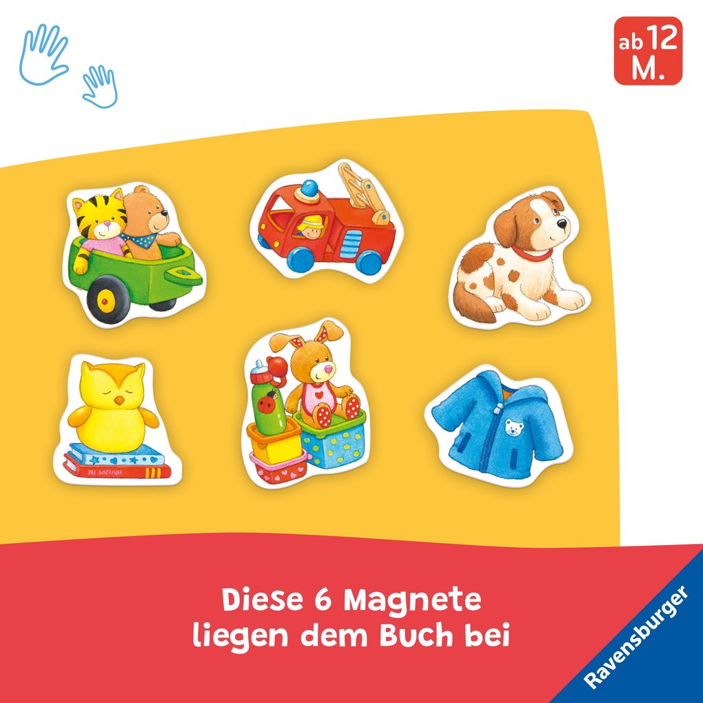 Weitere Ansicht: ministeps: Mein erstes Magnetbuch: Wer spielt womit? Meine Welt | Sandra Grimm