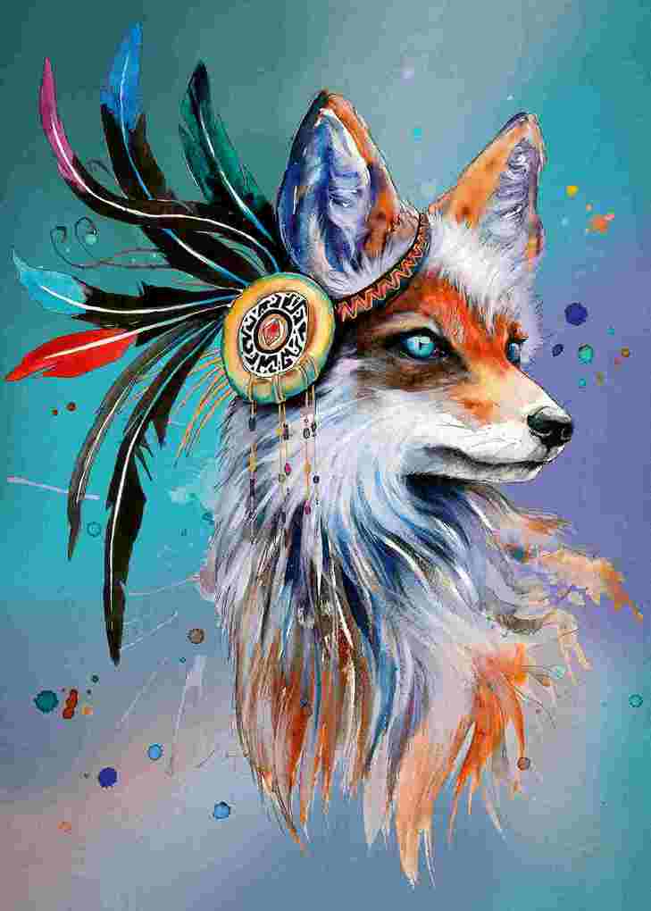 Weitere Ansicht: Erwachsenenpuzzle 1000 Teile - Boho Fuchs