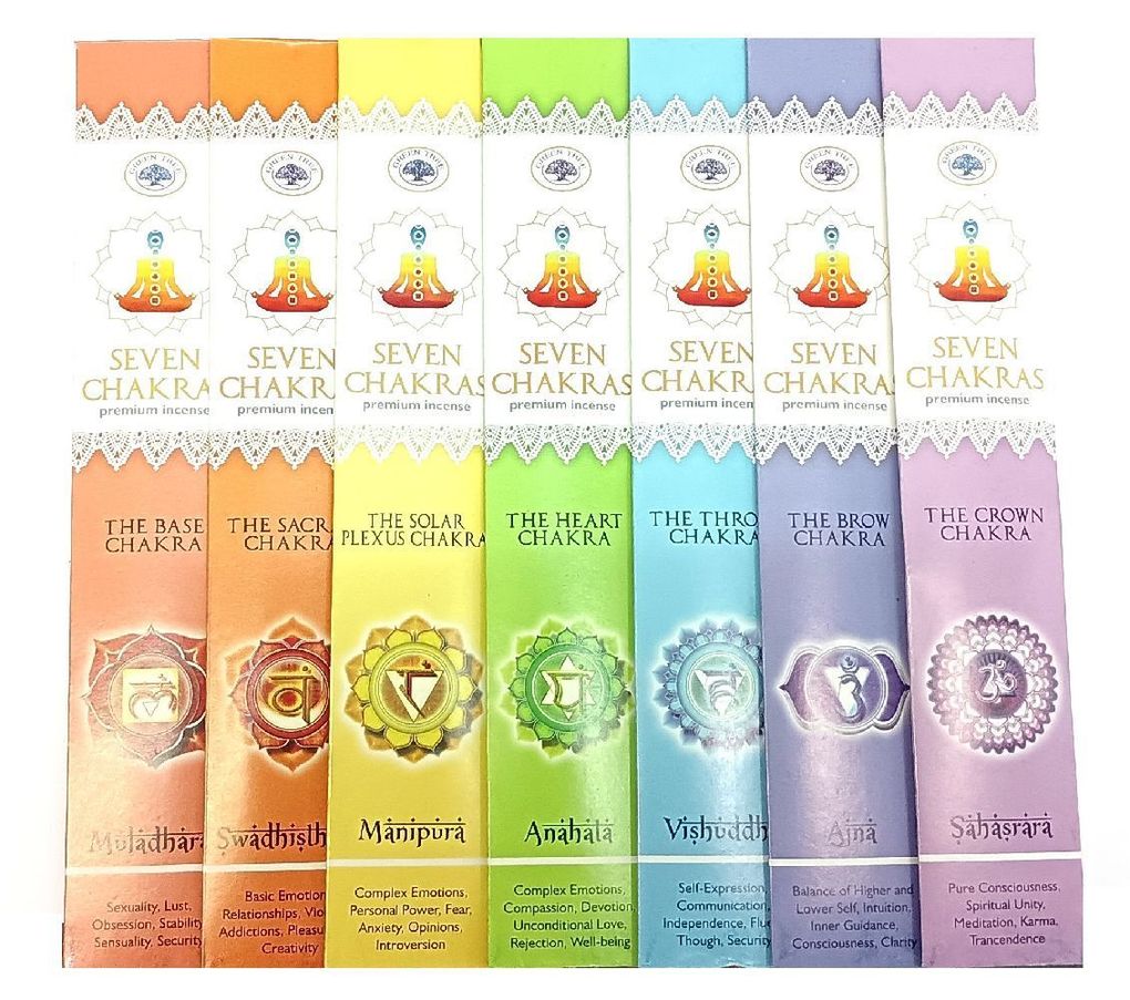 Weitere Ansicht: Räucherstäbchen Green Tree "Seven Chakras" Set 7 x 5 Stäbchen
