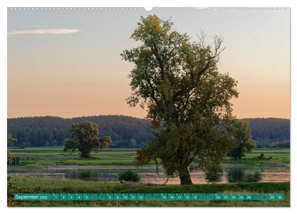 Weitere Ansicht: Flusslandschaft Elbe (hochwertiger Premium Wandkalender 2025 DIN A2 quer), Kunstdruck in Hochglanz | Markus Beck, Calvendo