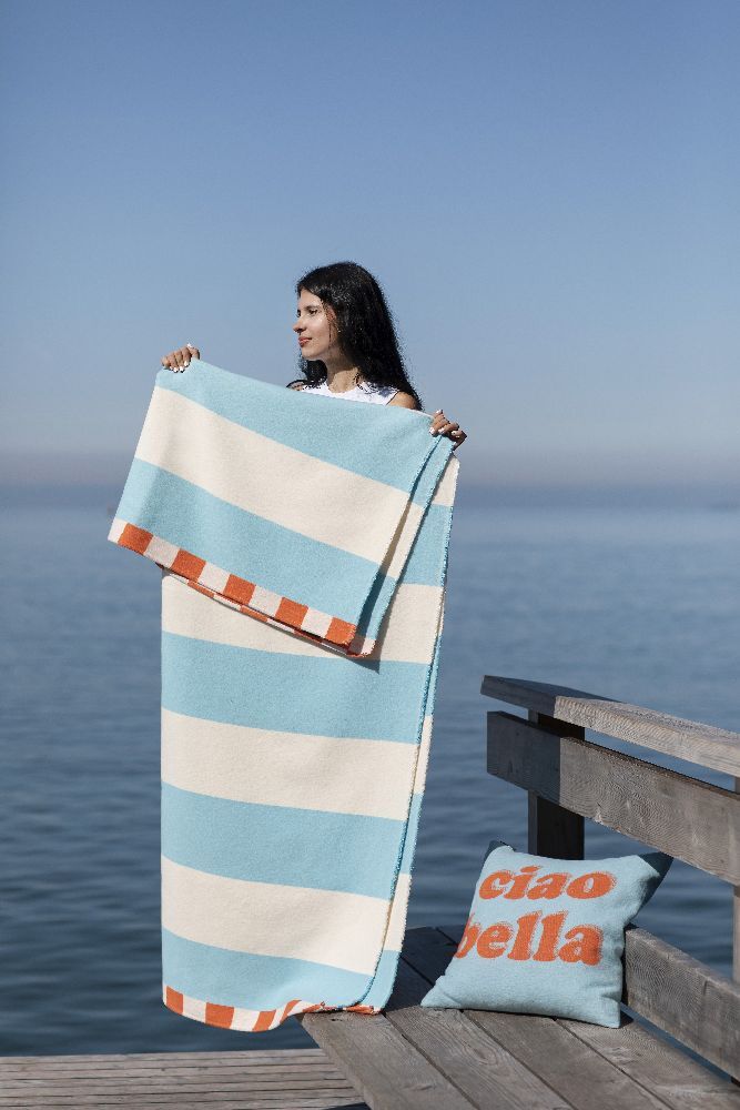 Weitere Ansicht: Fussenegger Flanelldecke "Blockstreifen"