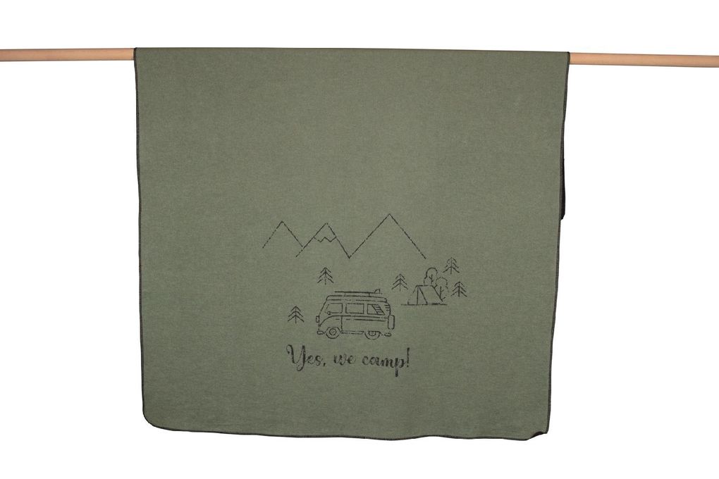 Weitere Ansicht: Fussenegger Flanelldecke "yes we camp"