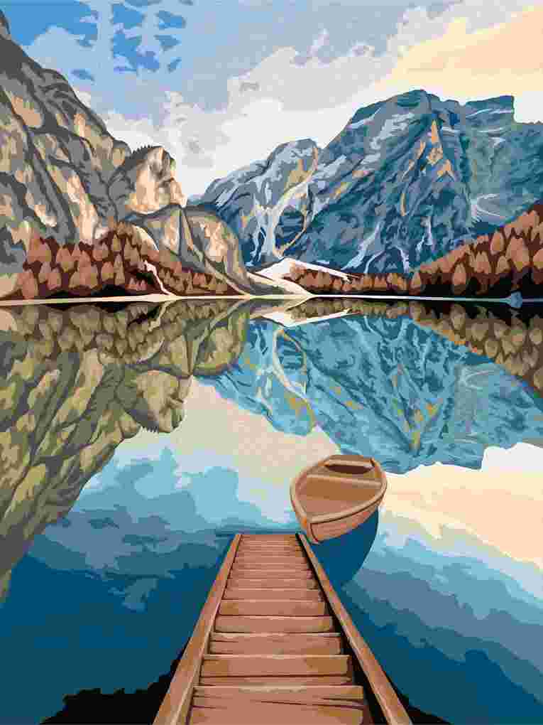 Weitere Ansicht: CreArt, Malen nach Zahlen Canvas Leinwand - Seeblick