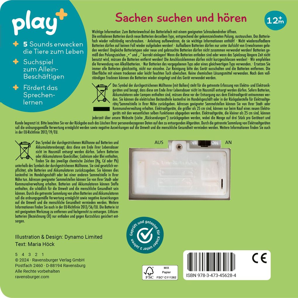 Weitere Ansicht: Play+ Mein allererstes Soundbuch Im Dschungel - ab 12 Monate | Maria Höck