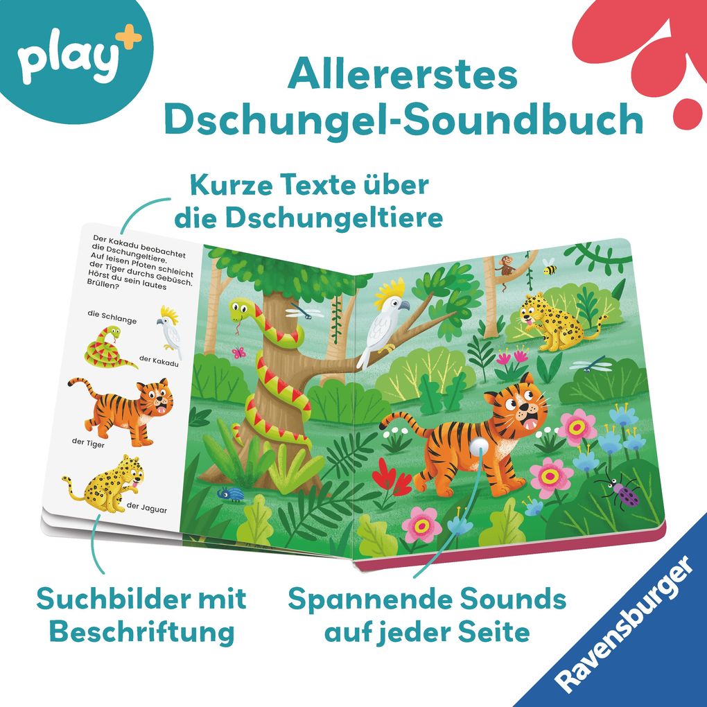 Weitere Ansicht: Play+ Mein allererstes Soundbuch Im Dschungel - ab 12 Monate | Maria Höck