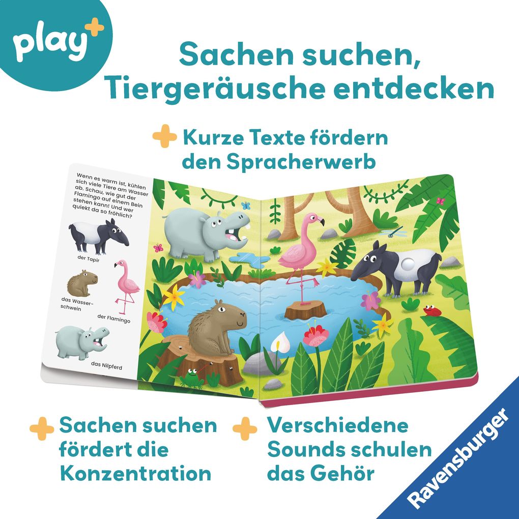 Weitere Ansicht: Play+ Mein allererstes Soundbuch Im Dschungel - ab 12 Monate | Maria Höck