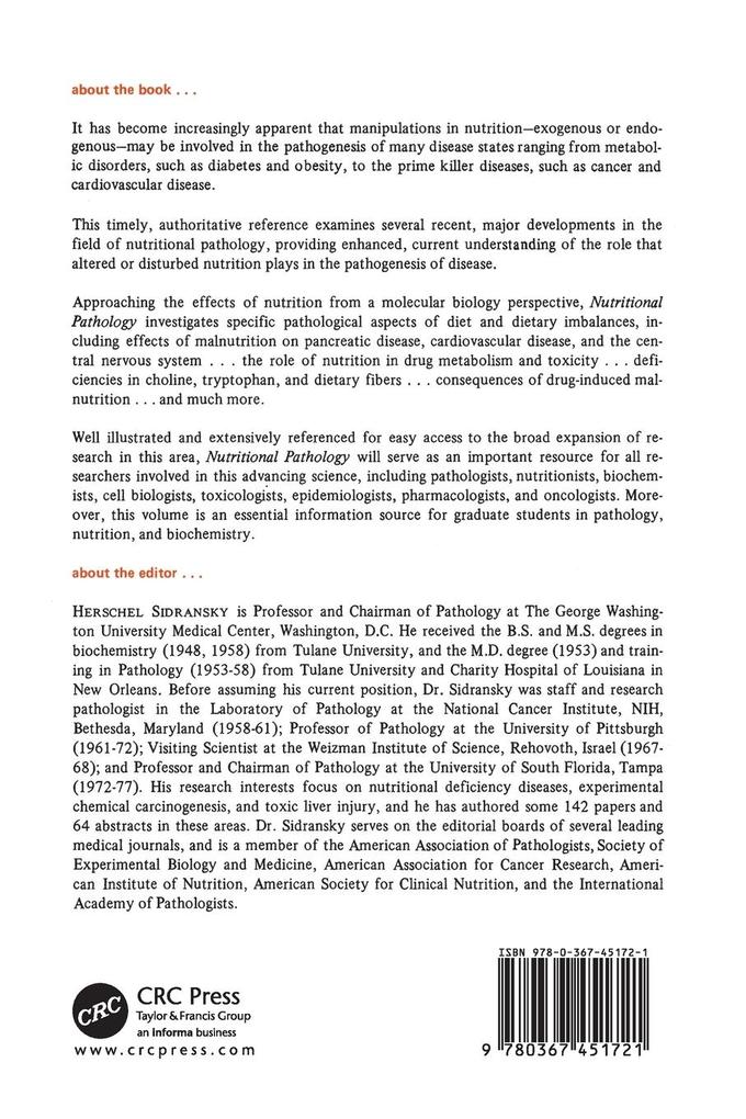 Weitere Ansicht: Nutritional Pathology | H. Sidransky