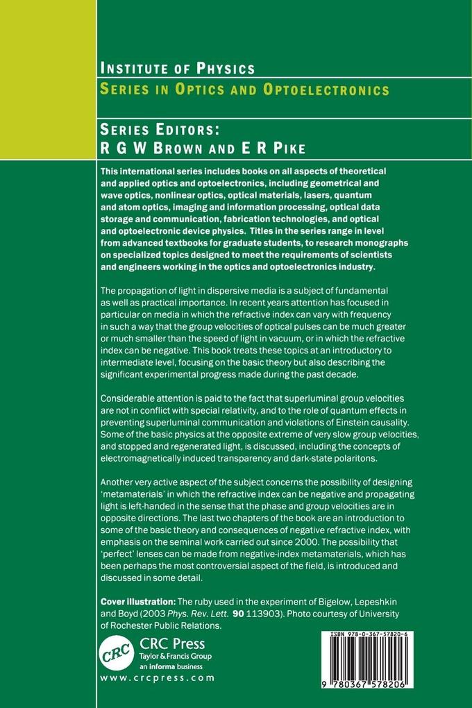 Weitere Ansicht: Fast Light, Slow Light and Left-Handed Light | P. W. Milonni