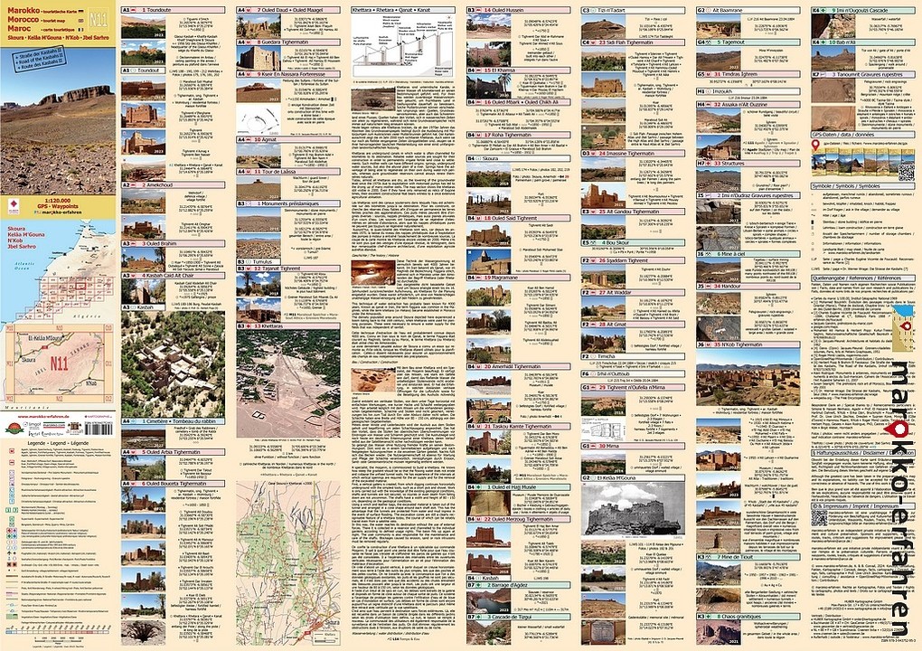 Weitere Ansicht: N11: Skoura - Kelâa M'Gouna - N'Kob - Jbel Sarhro + Straße der Kasbahs II 1:120.000 + GPS-Waypoints | Www. Marokko-Erfahren. de, A. & B. Conrad