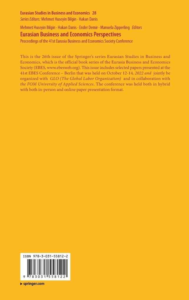 Weitere Ansicht: Eurasian Business and Economics Perspectives
