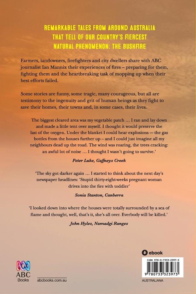 Weitere Ansicht: GREAT AUSTRALIAN BUSHFIRE STORIES | Ian Mannix