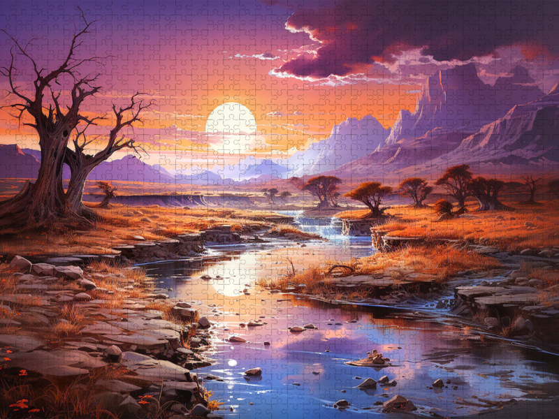 Weitere Ansicht: CALVENDO Puzzle Dämmerung | 1000 Teile Lege-Größe 64x48cm Foto-Puzzle für glückliche Stunden | Calvendo
