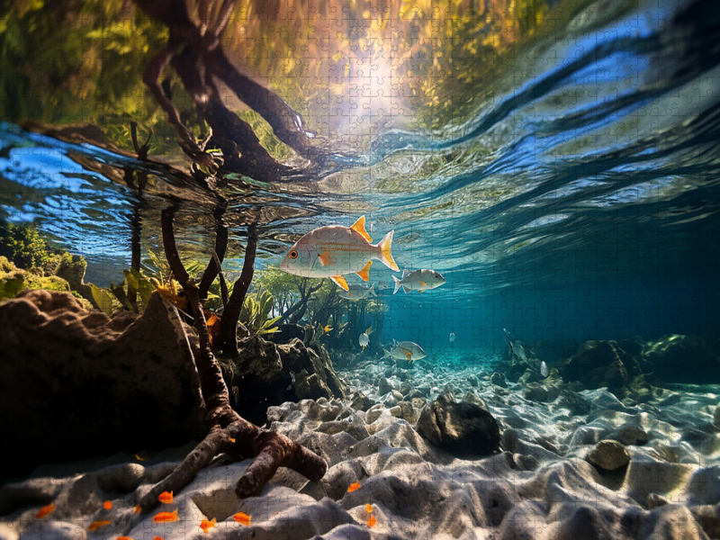 Weitere Ansicht: CALVENDO Puzzle In den Mangroven - tropische Fische | 2000 Teile Lege-Größe 90x67cm Foto-Puzzle für | Calvendo