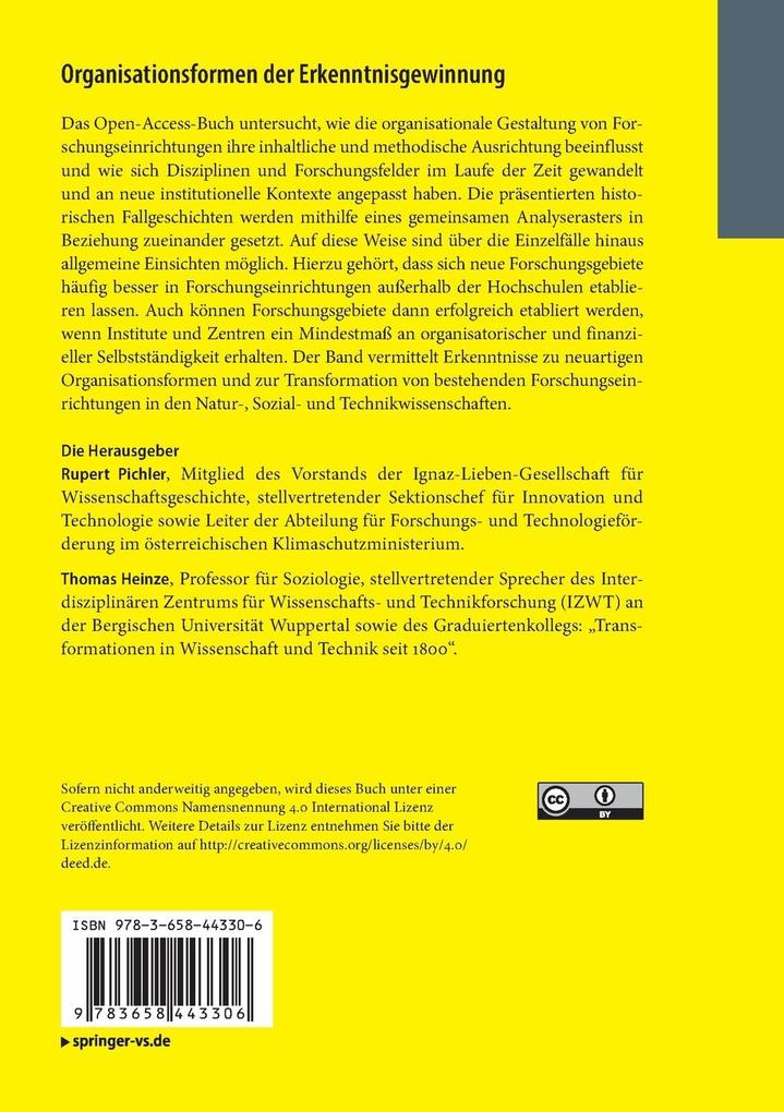 Weitere Ansicht: Organisationsformen der Erkenntnisgewinnung