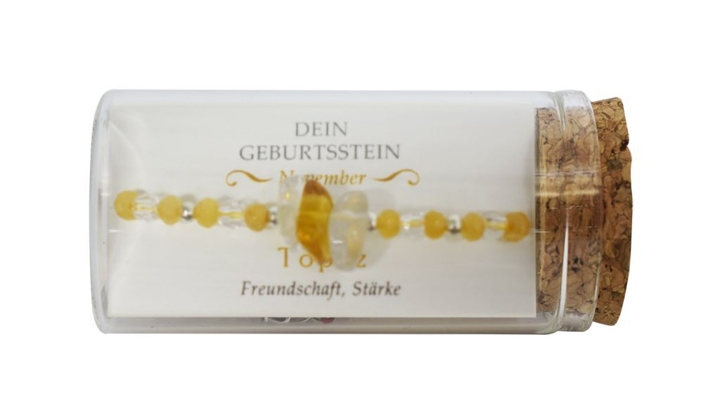 Produktbild: "November" Geburtsstein Armband im Gläschen