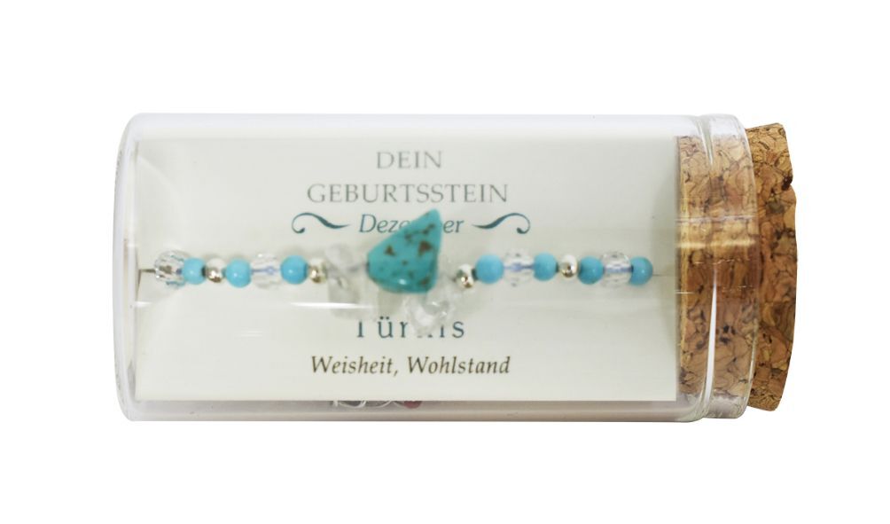 Produktbild: "Dezember" Geburtsstein Armband im Gläschen