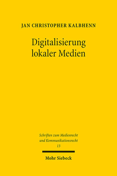 Produktbild: Digitalisierung lokaler Medien | Jan Christopher Kalbhenn