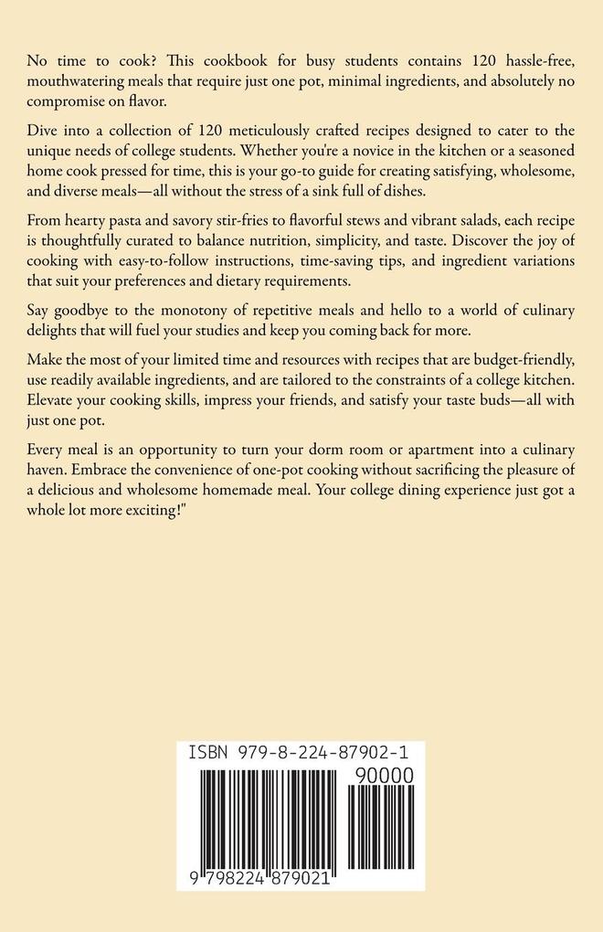 Weitere Ansicht: 120 Delicious And Quick One-Pot Meals for College Students | Samuel Walsh