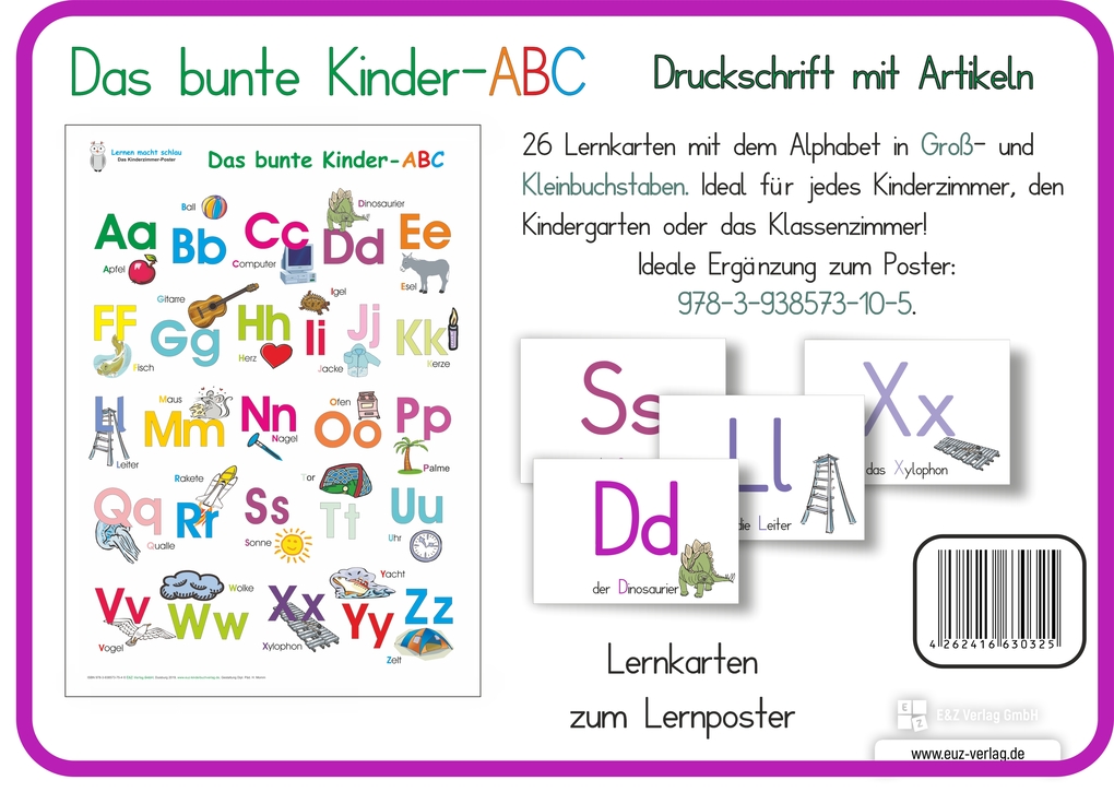 Weitere Ansicht: Das bunte Kinder-ABC in Druckschrift mit Artikeln | Helga Momm