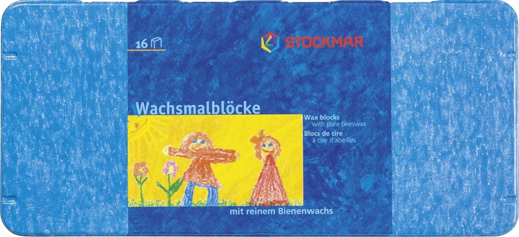 Weitere Ansicht: Stockmar Wachsmalblöcke, wasserfest aus Bienenwachs im Blechetui, 16er Set
