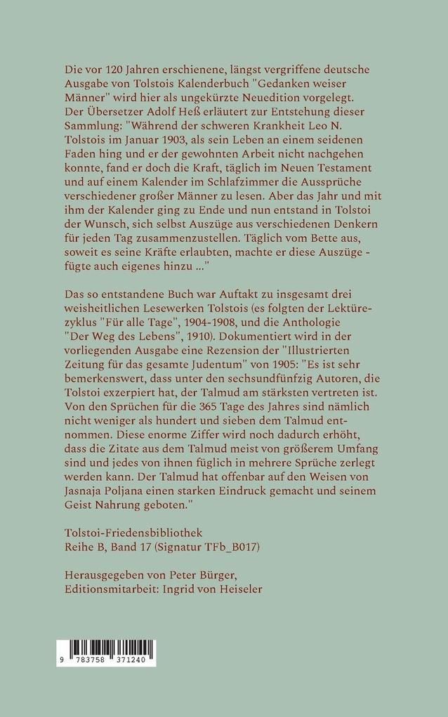 Weitere Ansicht: Gedanken weiser Männer | Leo N. Tolstoi