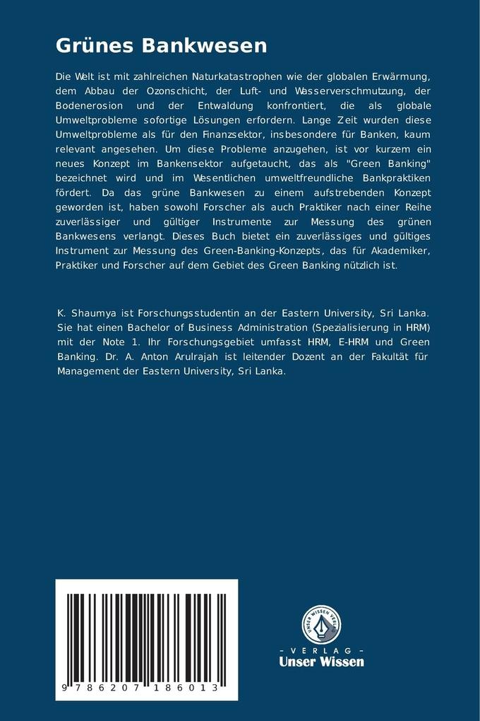 Weitere Ansicht: Grünes Bankwesen | Kulanthavadivel Shaumya, Anthonypillai Anton Arulrajah