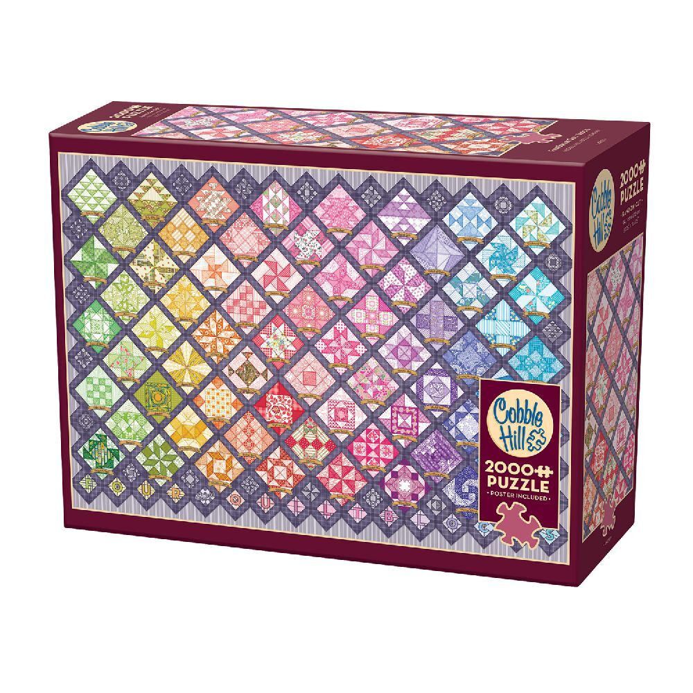 Produktbild: Quilt mit bunten Quadraten 2000 Teile