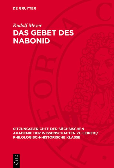 Produktbild: Das Gebet des Nabonid | Rudolf Meyer