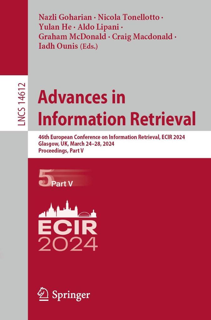 Produktbild: Advances in Information Retrieval