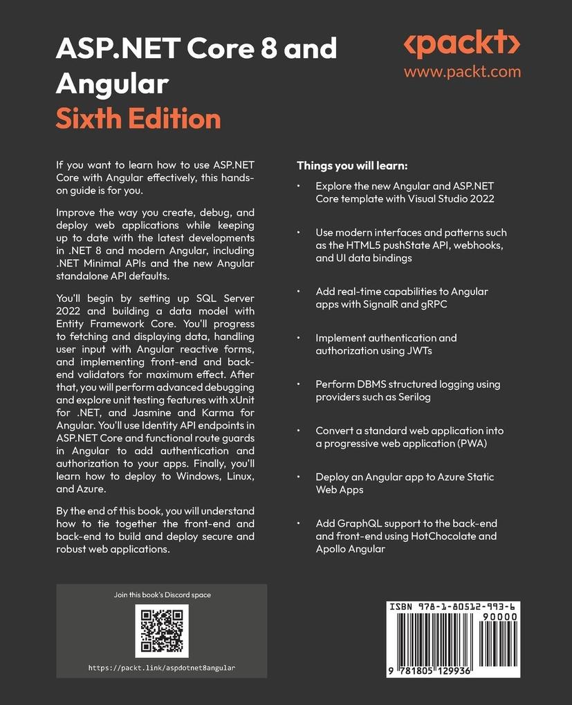 Weitere Ansicht: ASP.NET Core 8 and Angular - Sixth Edition | Valerio de Sanctis