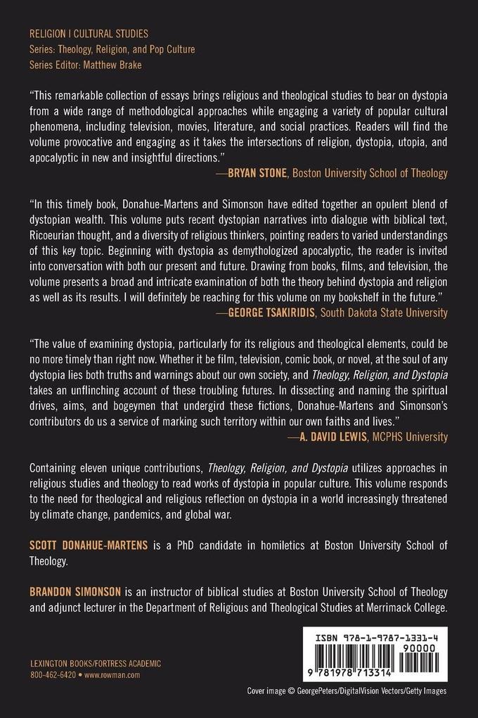 Weitere Ansicht: Theology, Religion, and Dystopia