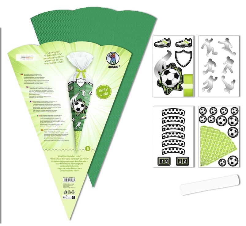 Weitere Ansicht: URSUS Schultüten-Bastelsets Schultüten-Bastelset mini Easy Line "Fußballspiel"
