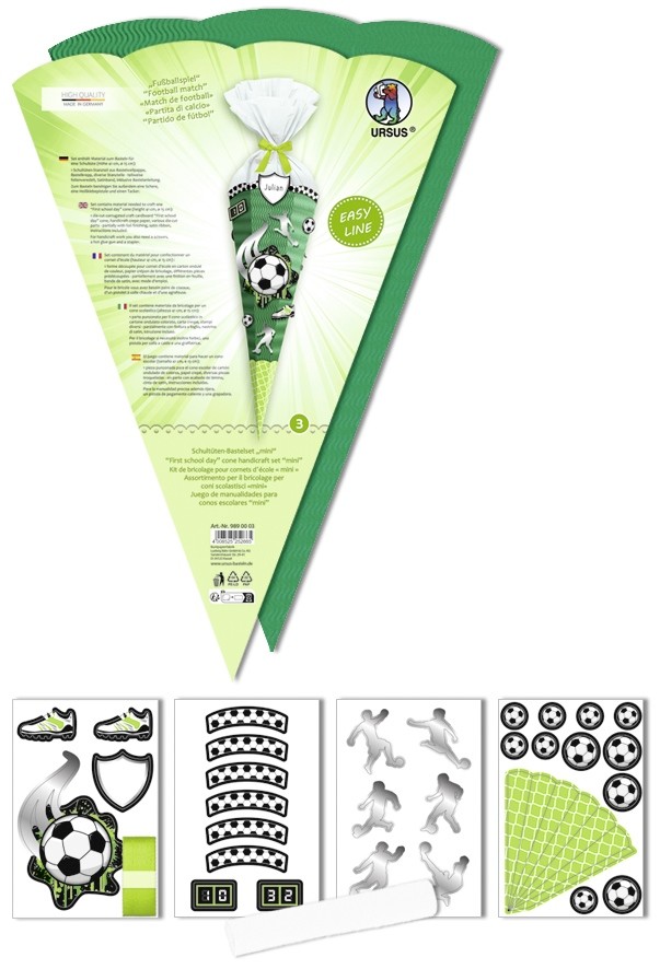 Weitere Ansicht: URSUS Schultüten-Bastelsets Schultüten-Bastelset mini Easy Line "Fußballspiel"