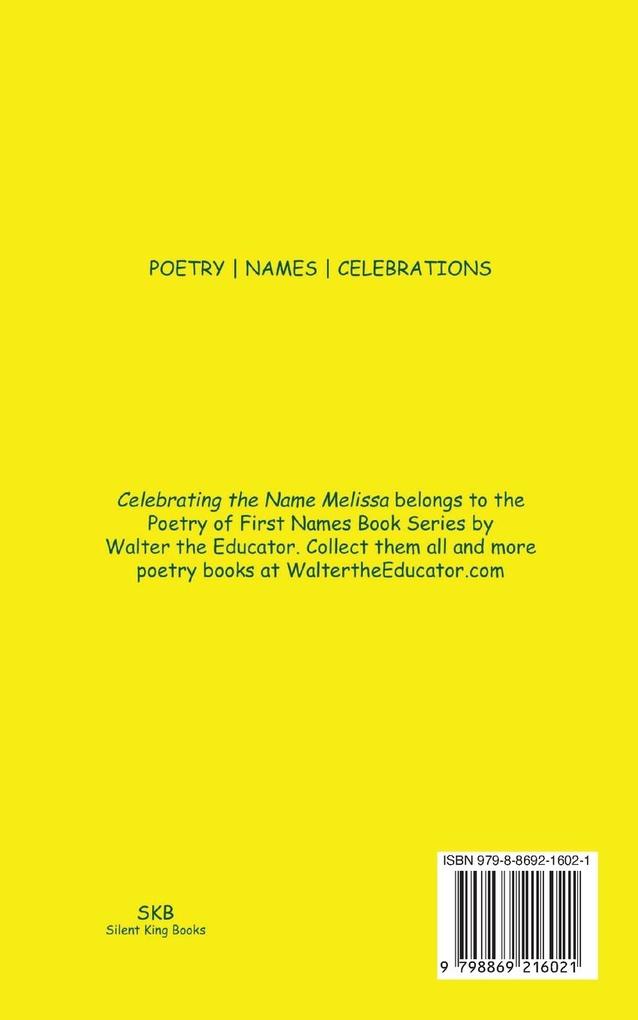 Weitere Ansicht: Celebrating the Name Melissa | Walter the Educator
