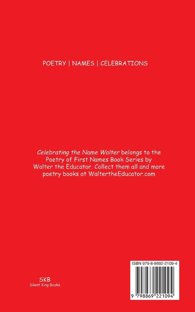 Weitere Ansicht: Celebrating the Name Walter | Walter the Educator
