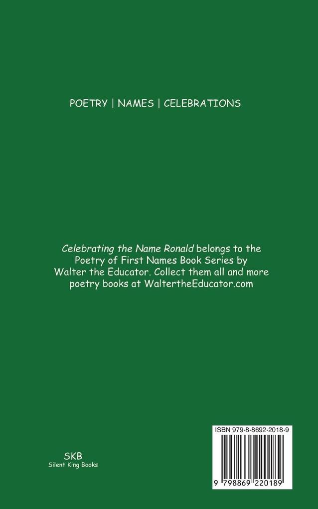 Weitere Ansicht: Celebrating the Name Ronald | Walter the Educator