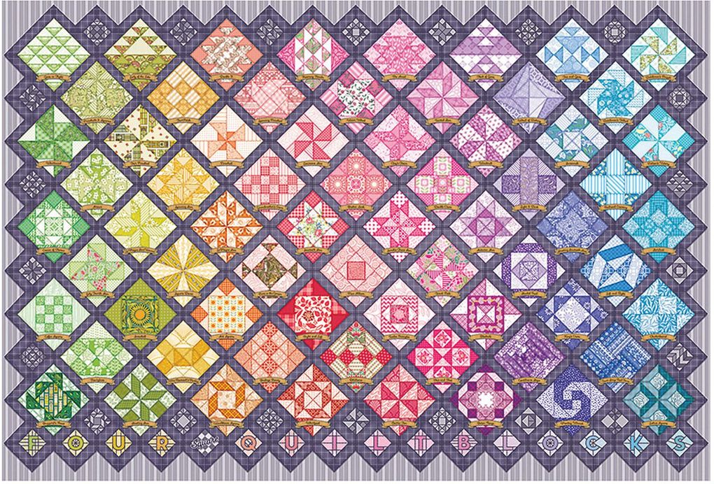 Weitere Ansicht: Quilt mit bunten Quadraten 2000 Teile