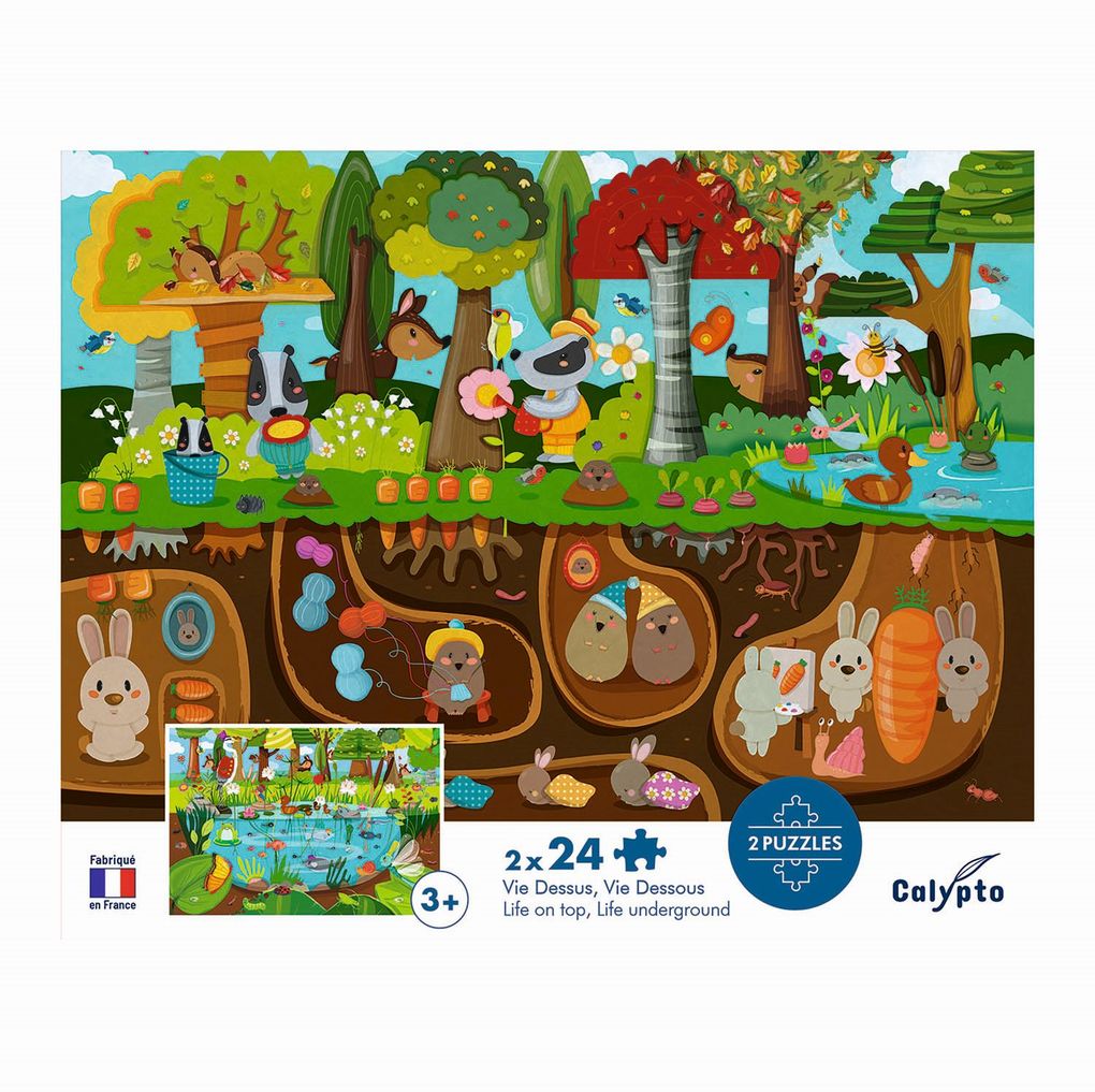 Weitere Ansicht: Waldtiere 2x24 Teile Puzzle