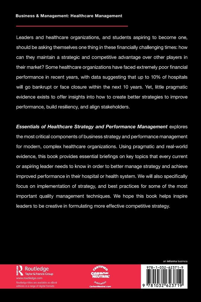 Weitere Ansicht: Essentials of Healthcare Strategy and Performance Management | James R. Langabeer, Tiffany Champagne-Langabeer