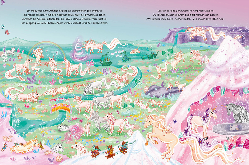 Weitere Ansicht: Sternenschweif, Wimmelbuch, Abenteuer im Einhornland | Linda Chapman