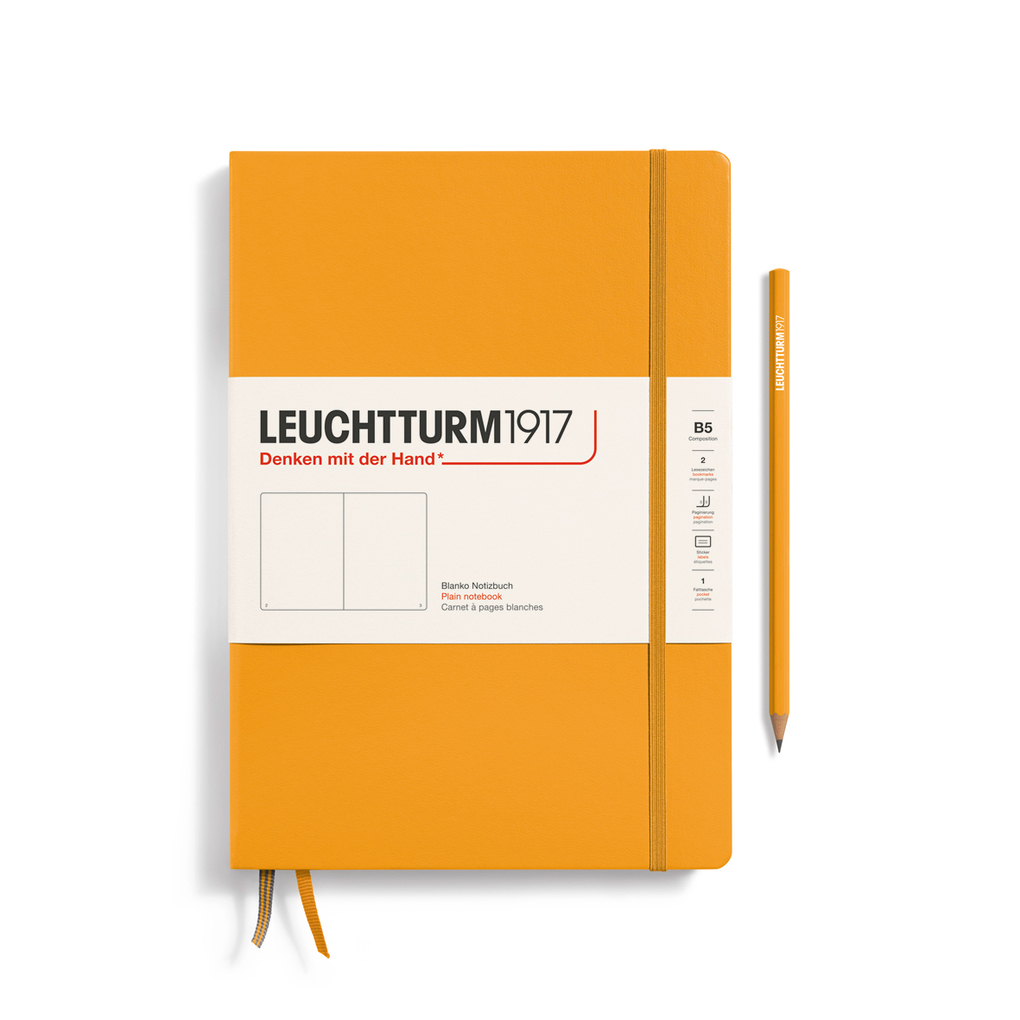 Produktbild: Notizbuch Composition (B5), Hardcover, 219 nummerierte Seiten, Rising Sun, Blanko
