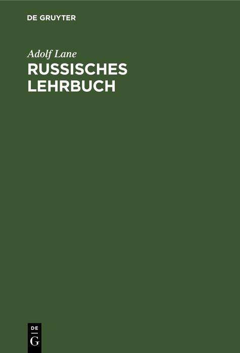 Produktbild: Russisches Lehrbuch | Adolf Lane