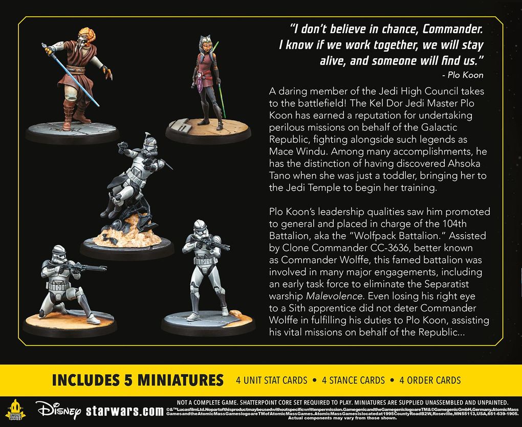 Weitere Ansicht: Atomic Mass Games - Star Wars Shatterpoint - Lead by Example Squad Pack, Mit gutem Beispiel voran | Will Shick