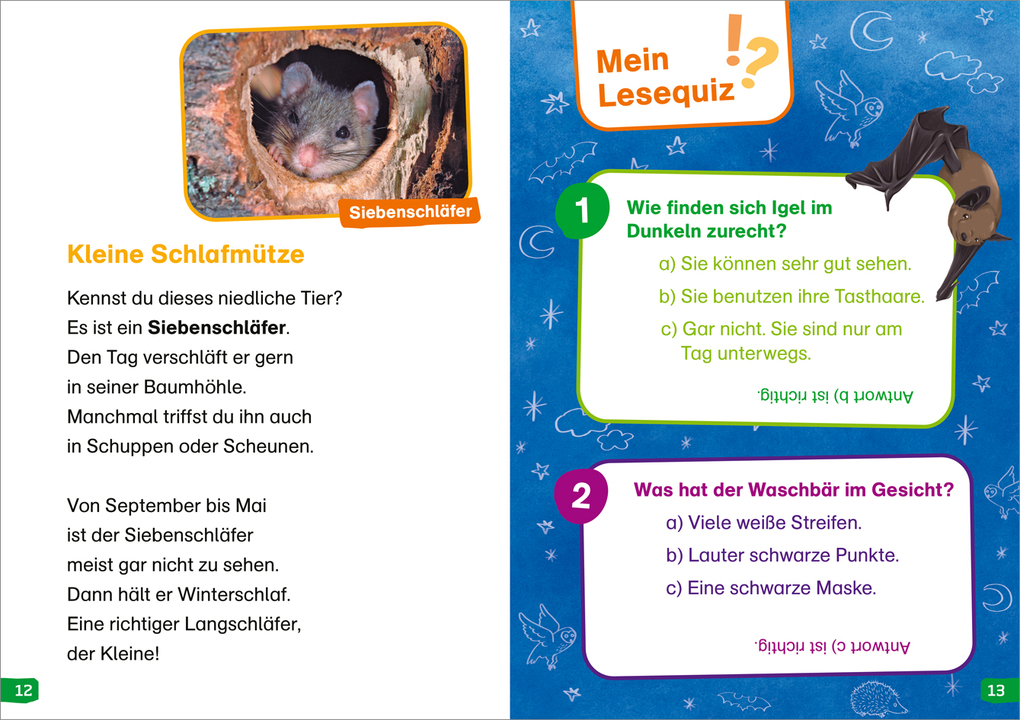 Weitere Ansicht: WAS IST WAS Erstes Lesen easy! Band 17. Tiere in der Nacht | Sonja Meierjürgen