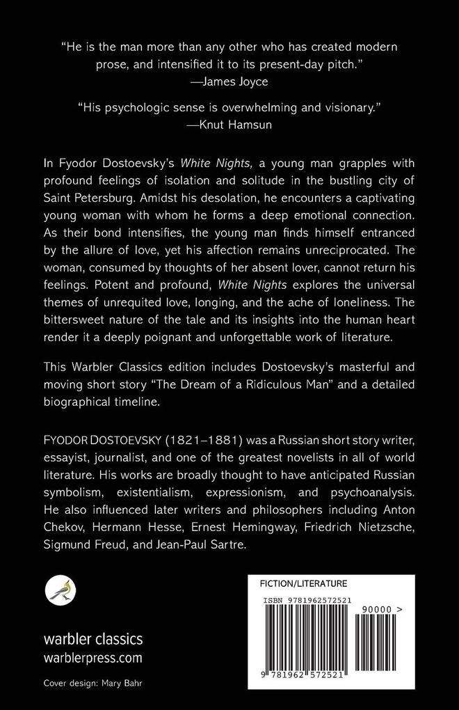 Weitere Ansicht: White Nights (Warbler Classics Annotated Edition) | Fyodor Dostoevsky