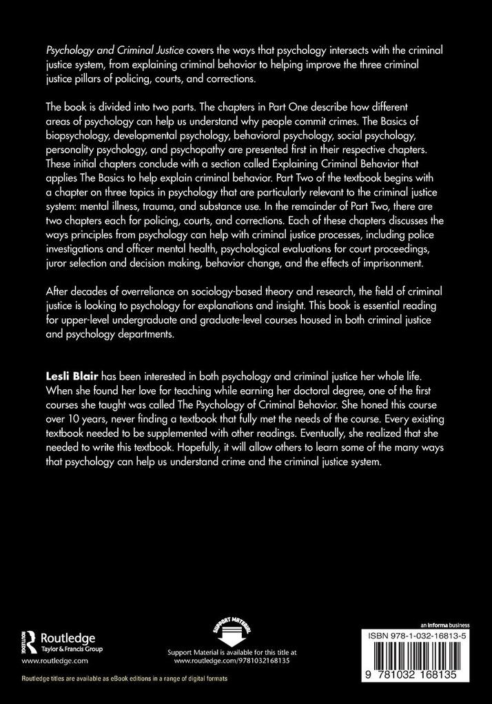 Weitere Ansicht: Psychology and Criminal Justice | Lesli Blair