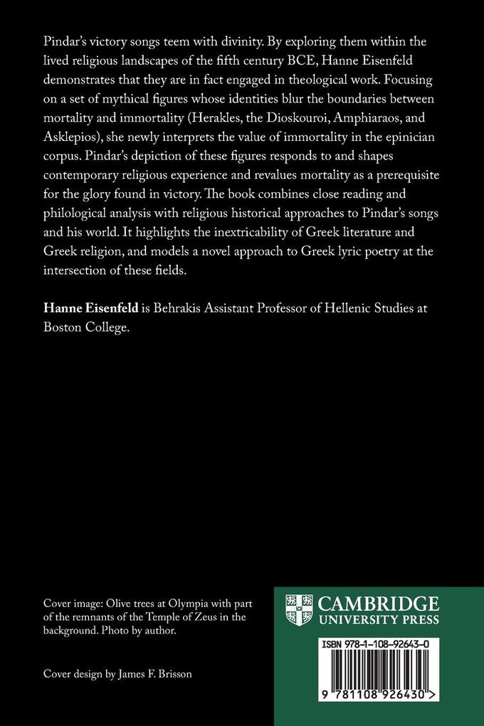 Weitere Ansicht: Pindar and Greek Religion | Hanne Eisenfeld