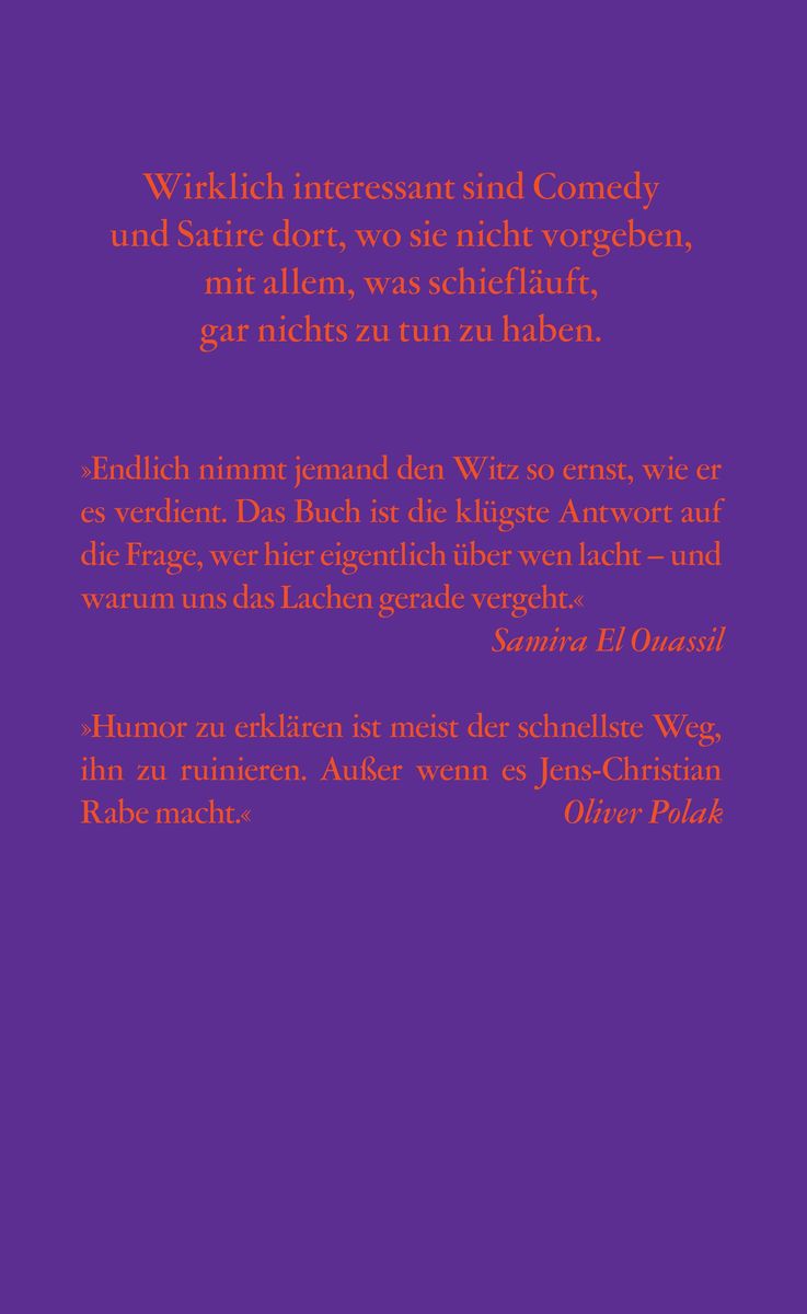 Weitere Ansicht: Komisch | Jens-Christian Rabe