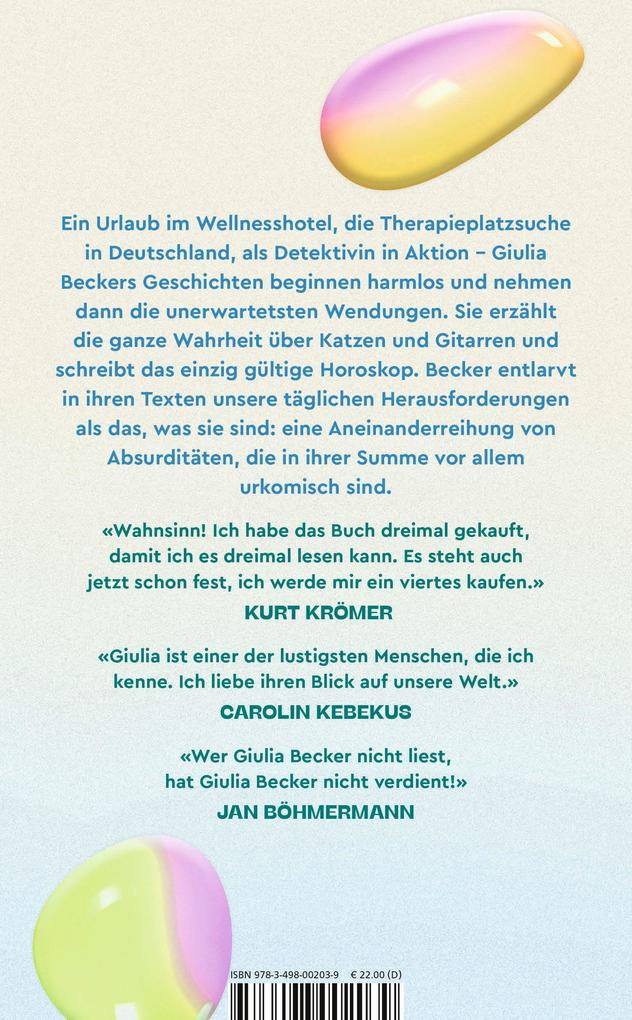 Weitere Ansicht: Wenn ich nicht Urlaub mache, macht es jemand anderes | Giulia Becker